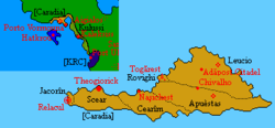 Location of Caradia