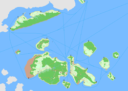 Detailed map of Kantisha and Nortak Islands