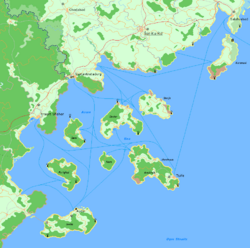 Detailed map of the Azure Sea