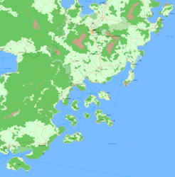 Detailed map of the Dyre Islands
